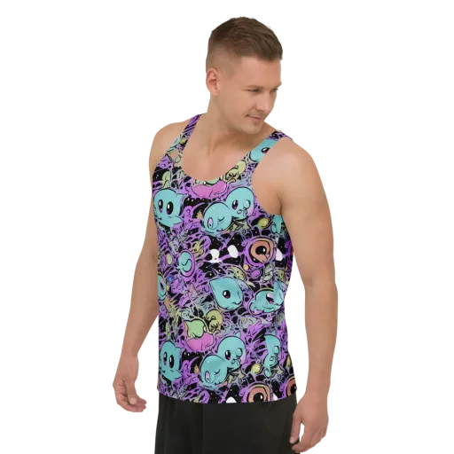 Neon Dreamlings on a Men's Tank Top