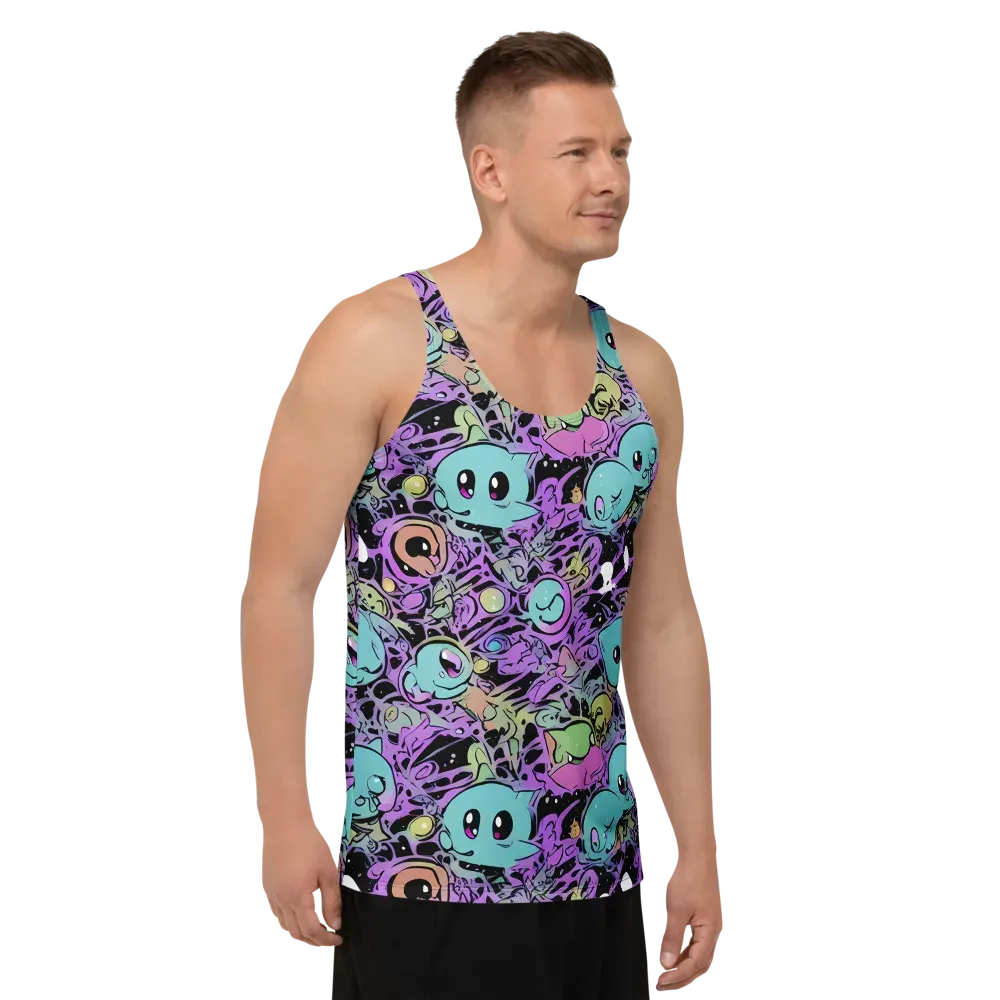Neon Dreamlings on Men's Tank Top — Right Front