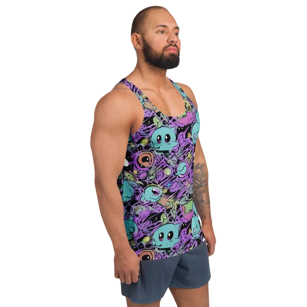 Neon Dreamlings on Men's Tank Top — Right Front