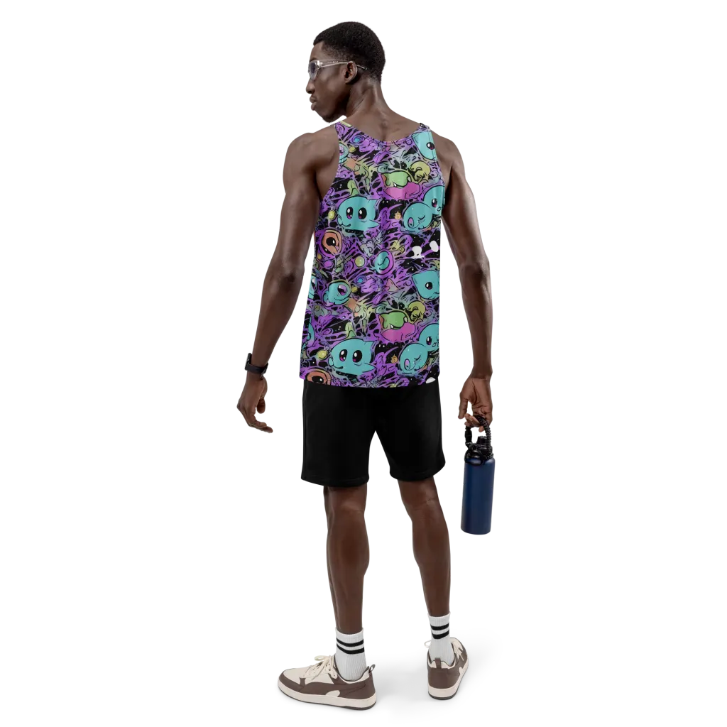 Neon Dreamlings on Men's Tank Top — Back