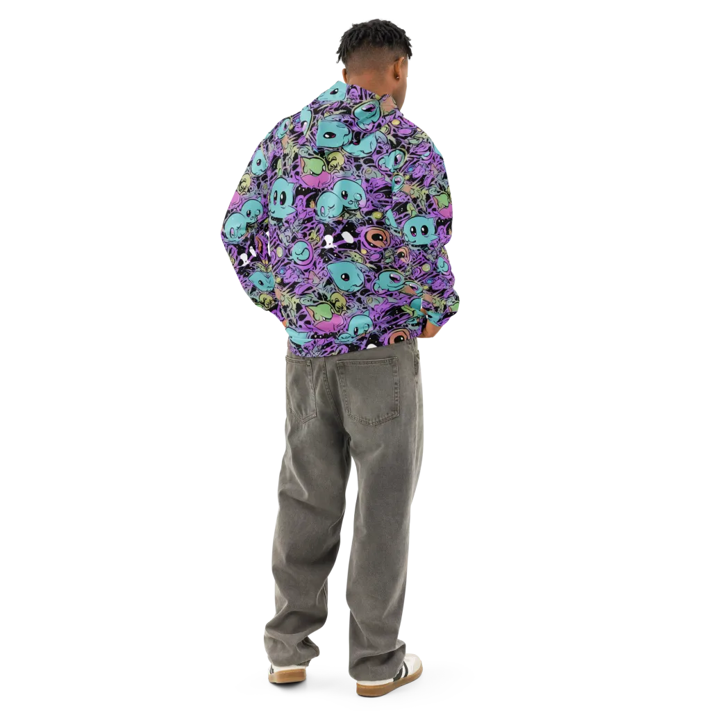 Neon Dreamlings on Cotton Hoodie — Back