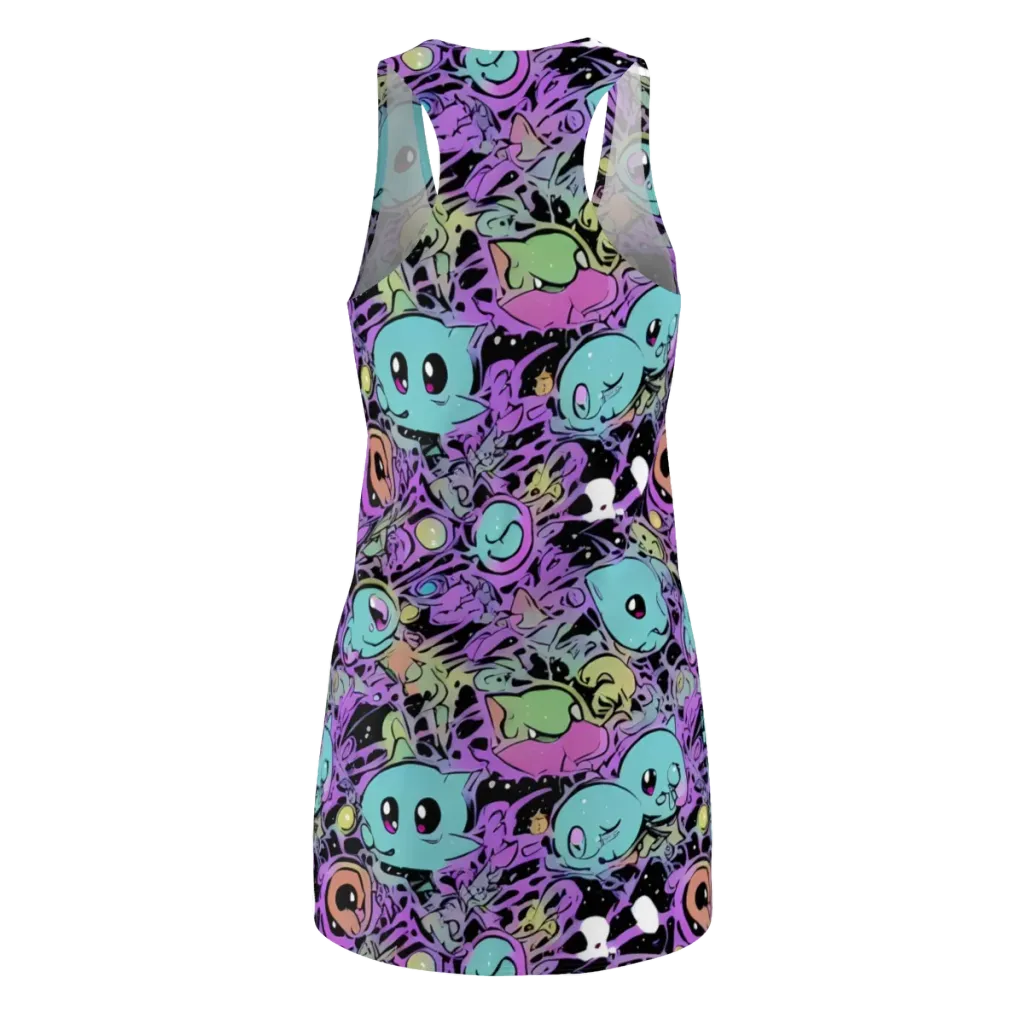 Neon Dreamlings on Racerback Dress — Back