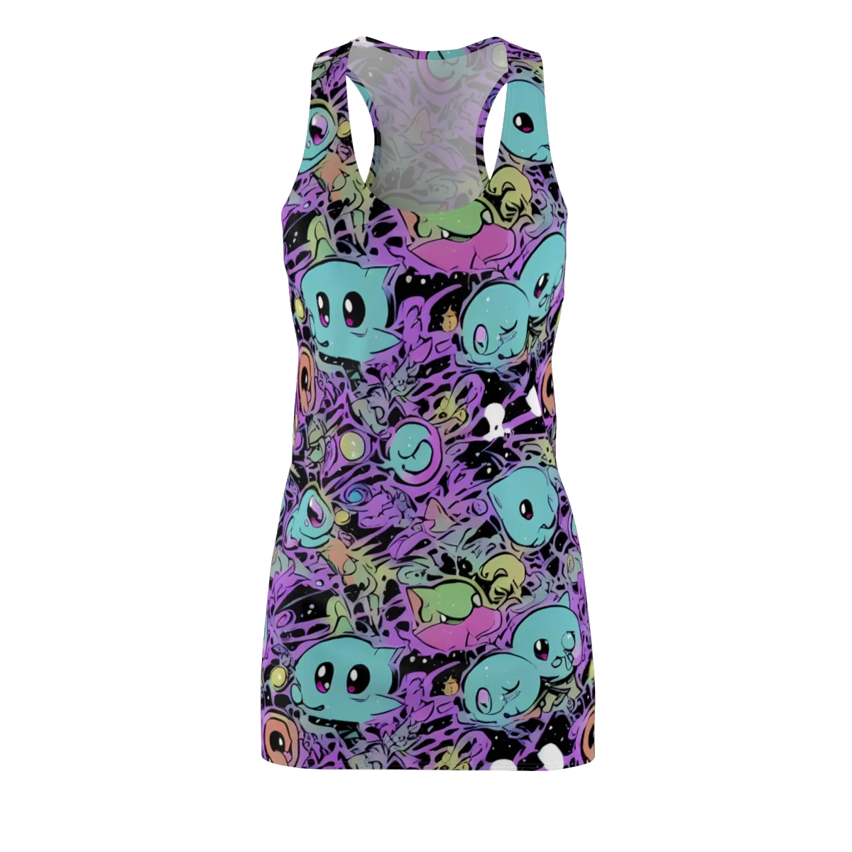 Neon Dreamlings on Racerback Dress — Front