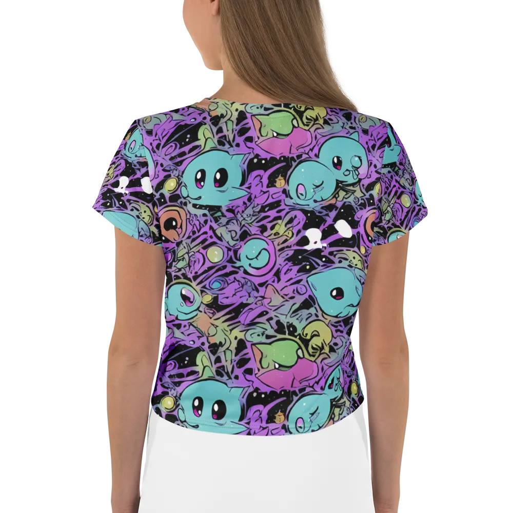 Neon Dreamlings on Crop Tee — Back