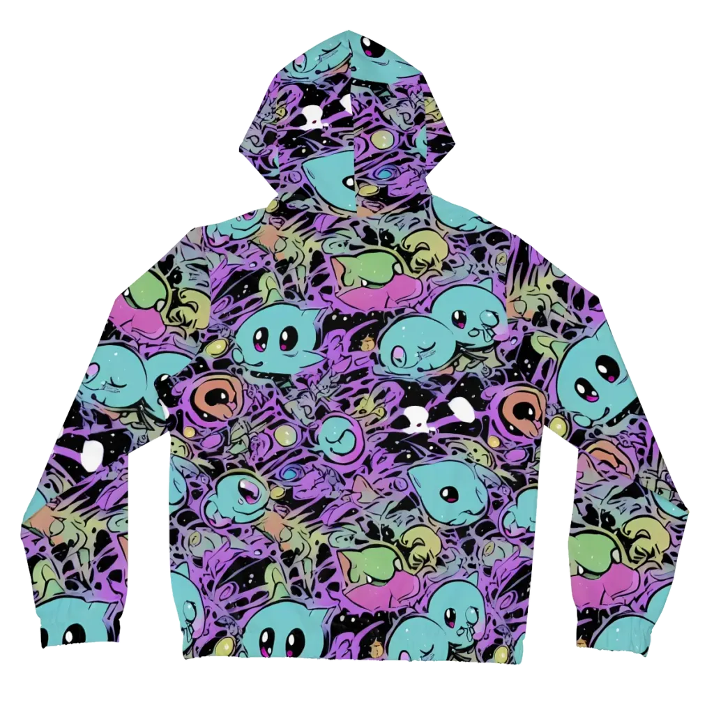 Neon Dreamlings on Women's Full-Zip Hoodie — Back