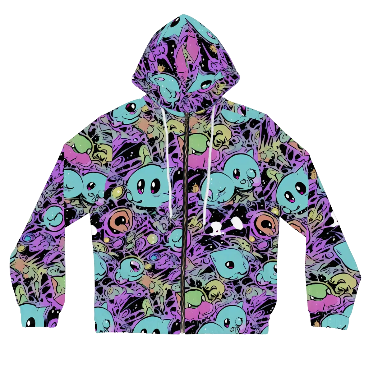 Neon Dreamlings on Women's Full-Zip Hoodie — Front