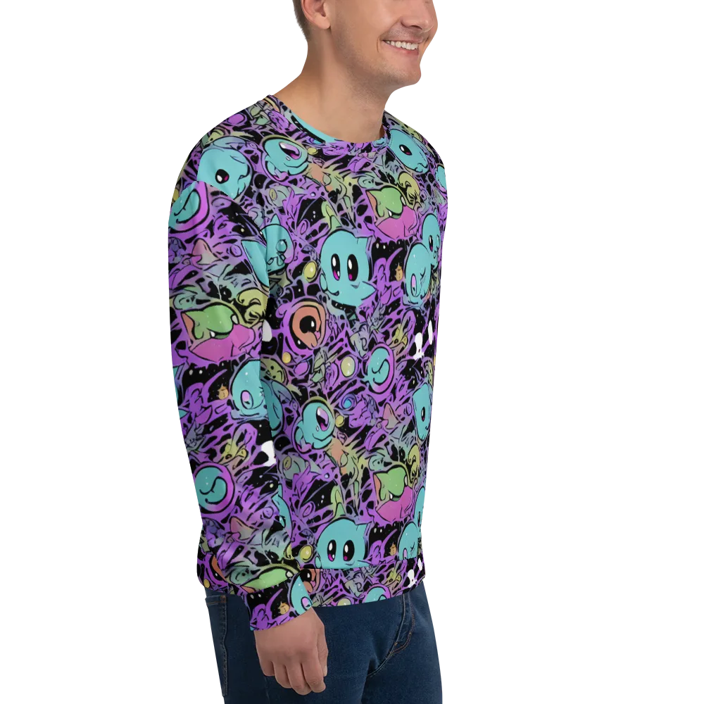 Neon Dreamlings on Sweatshirt — Right Front