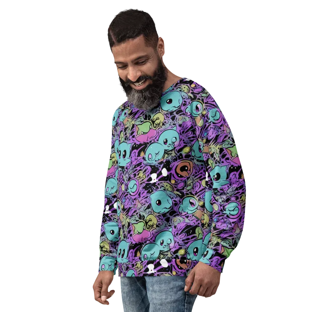 Neon Dreamlings on Sweatshirt — Left Front