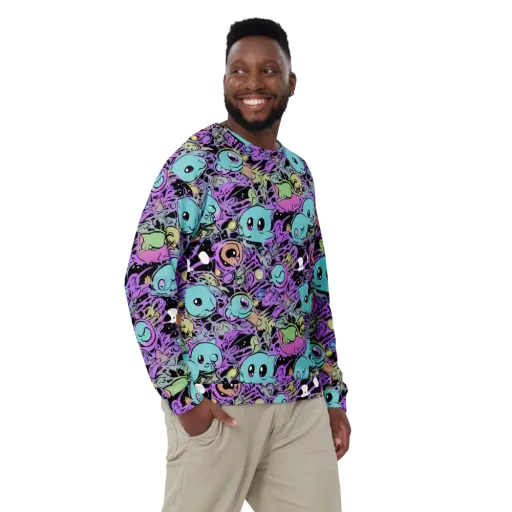 Neon Dreamlings on a Sweatshirt