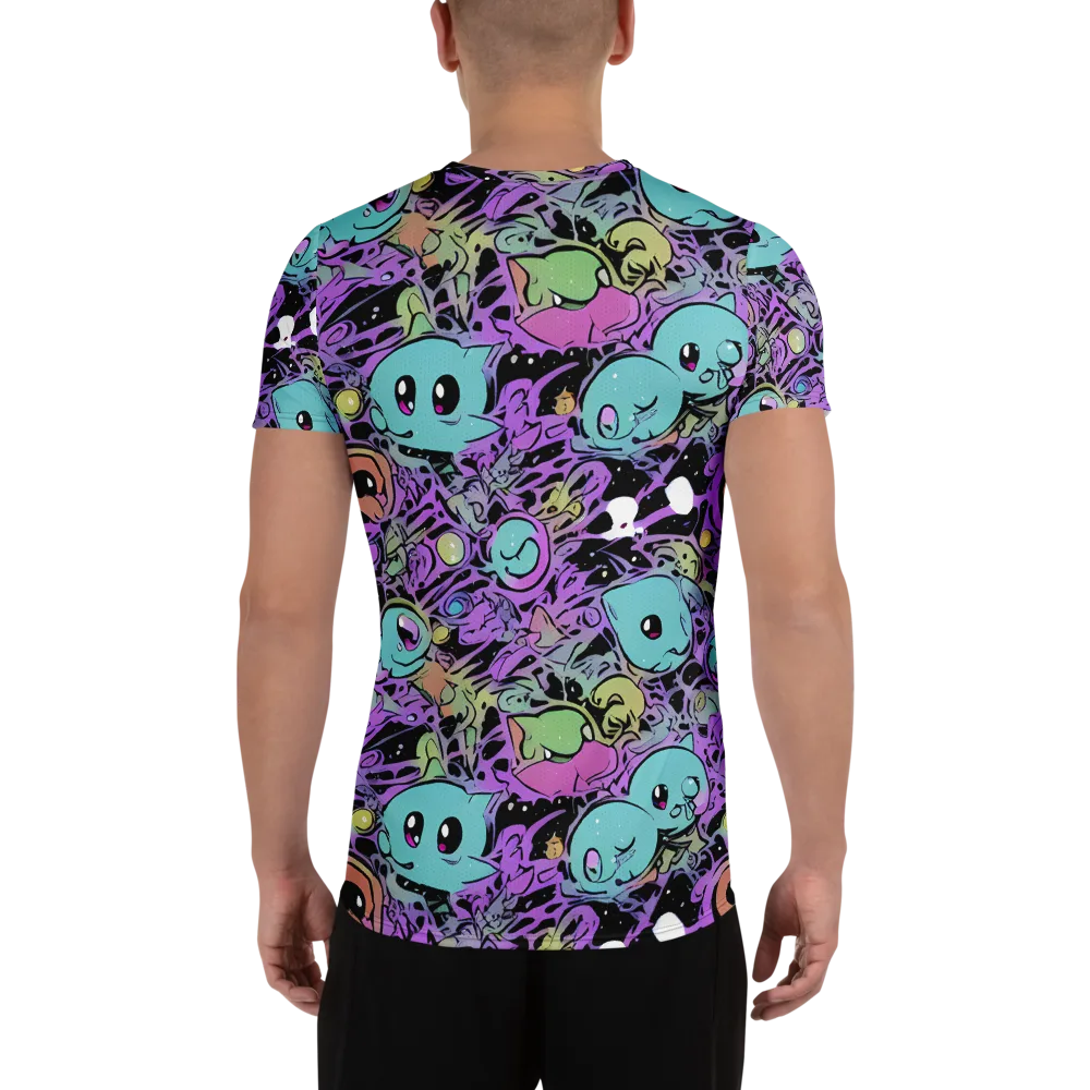 Neon Dreamlings on Men's Athletic T-Shirt — Back
