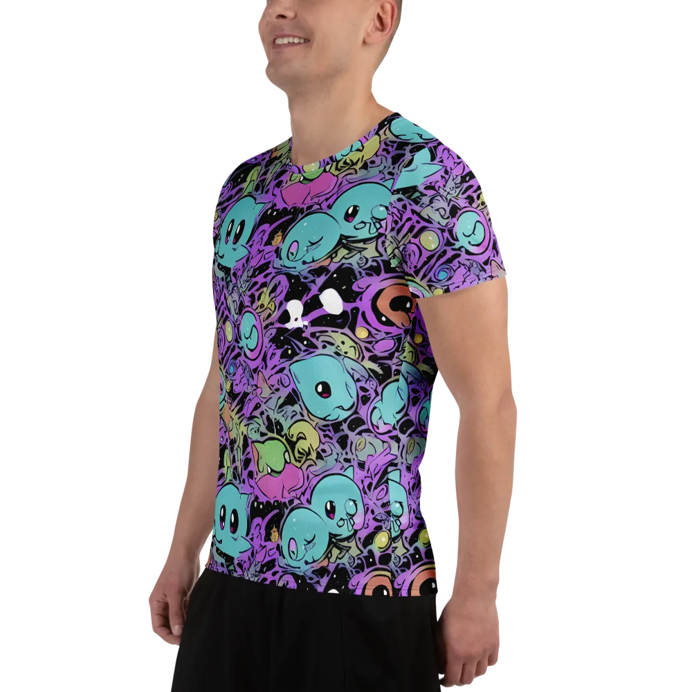 Neon Dreamlings on Men's Athletic T-Shirt — Left