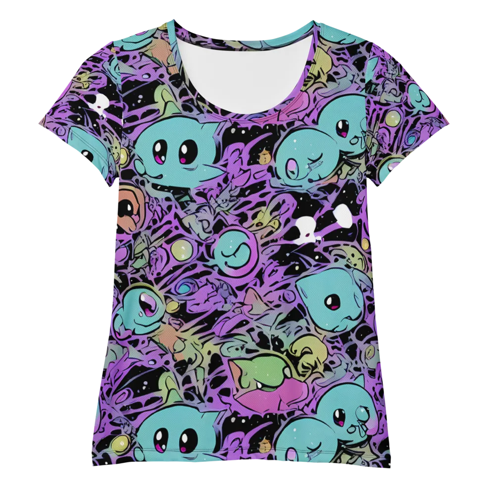 Neon Dreamlings on Women's Athletic T-Shirt — Front