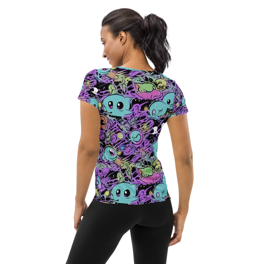 Neon Dreamlings on Women's Athletic T-Shirt — Back