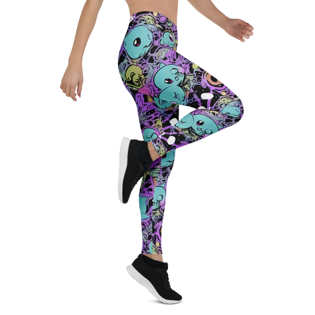 Neon Dreamlings on Leggings — Right