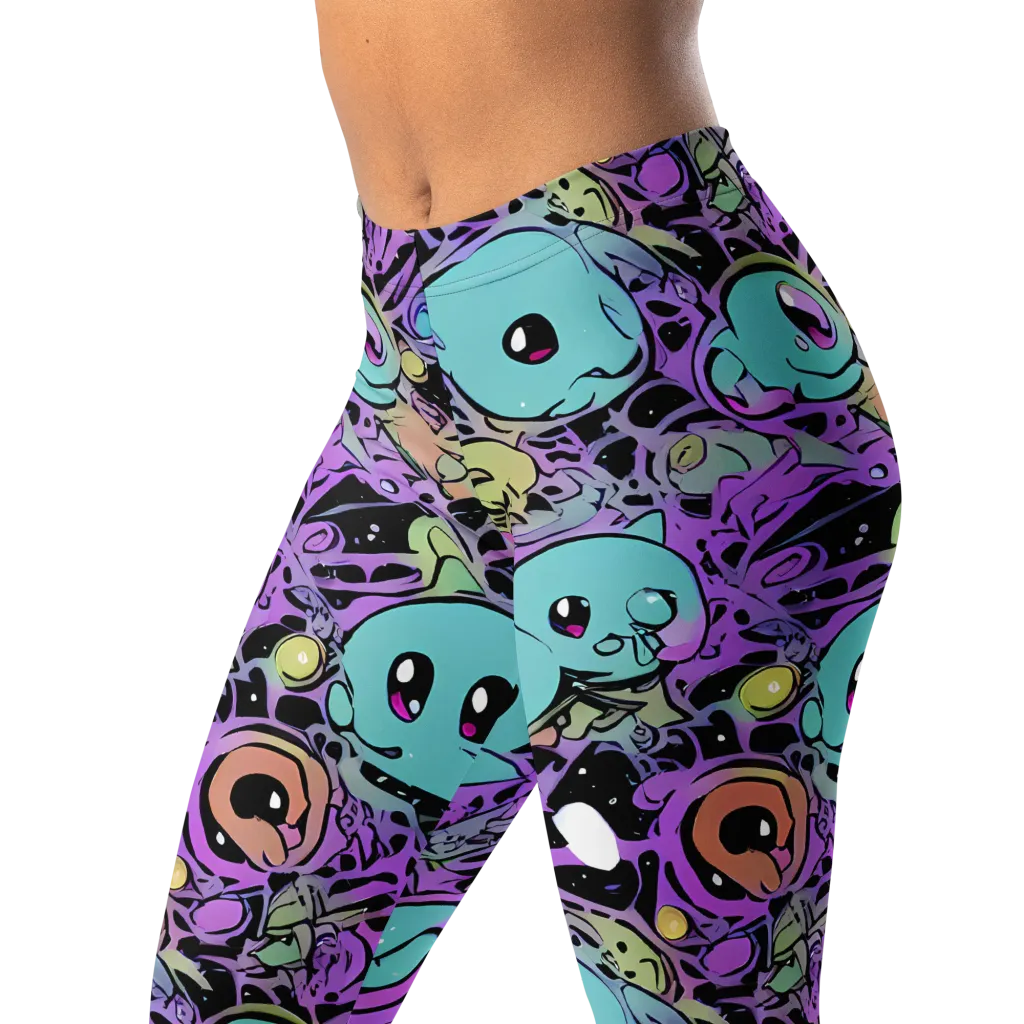 Neon Dreamlings on Leggings — Left Front