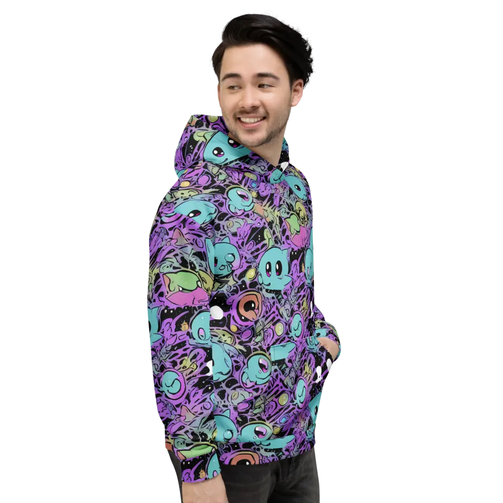 Neon Dreamlings on Hoodie — Right