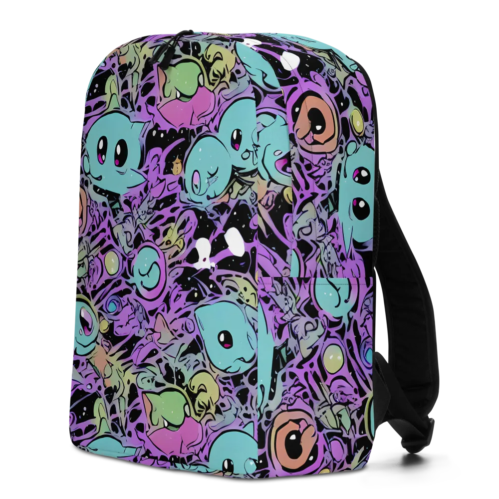 Neon Dreamlings on Minimalist Backpack — Left