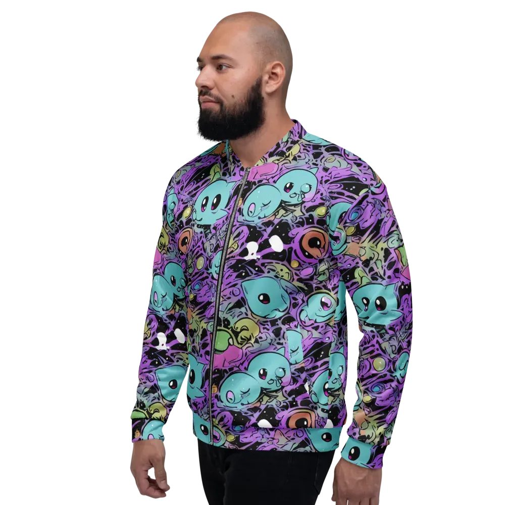 Neon Dreamlings on Bomber Jacket — Left