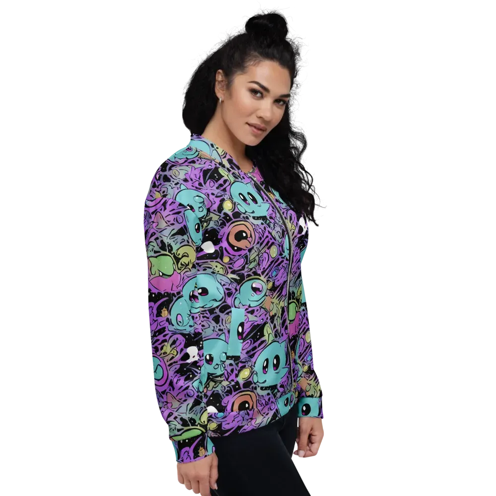 Neon Dreamlings on Bomber Jacket — Right
