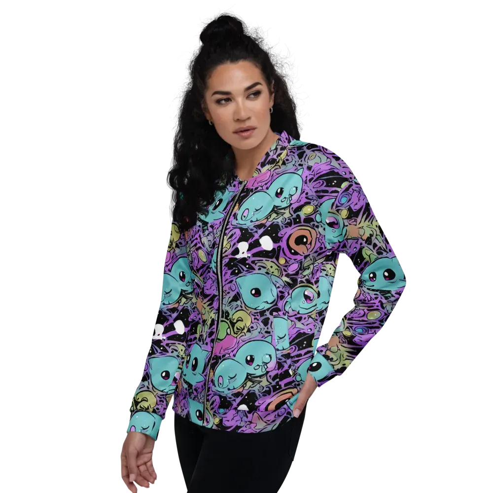 Neon Dreamlings on Bomber Jacket — Left