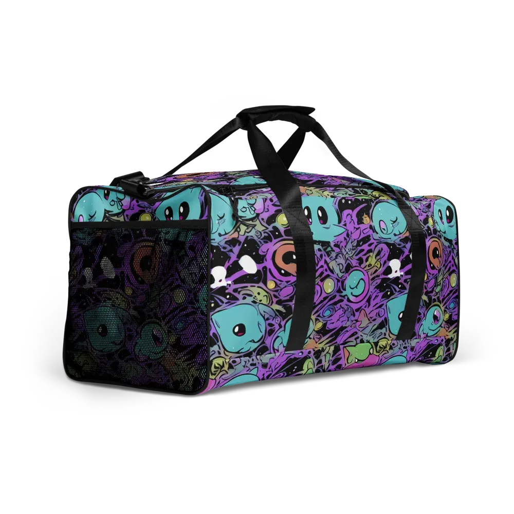 Neon Dreamlings on Duffle Bag — Right Front