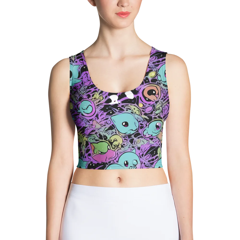 Neon Dreamlings on Crop Top — Front
