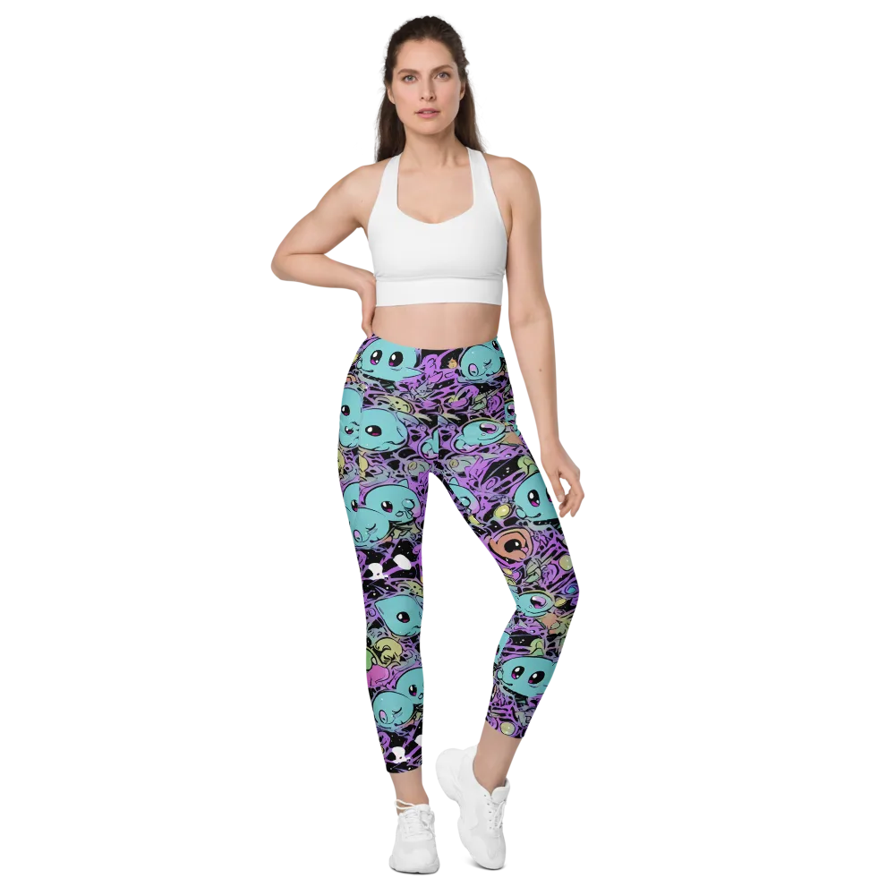 Neon Dreamlings on Leggings with Pockets — Front