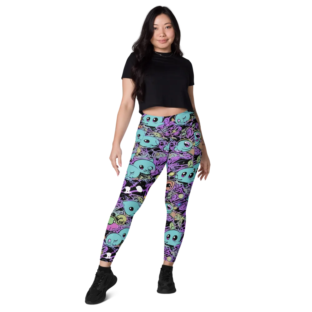 Neon Dreamlings on Leggings with Pockets — Front