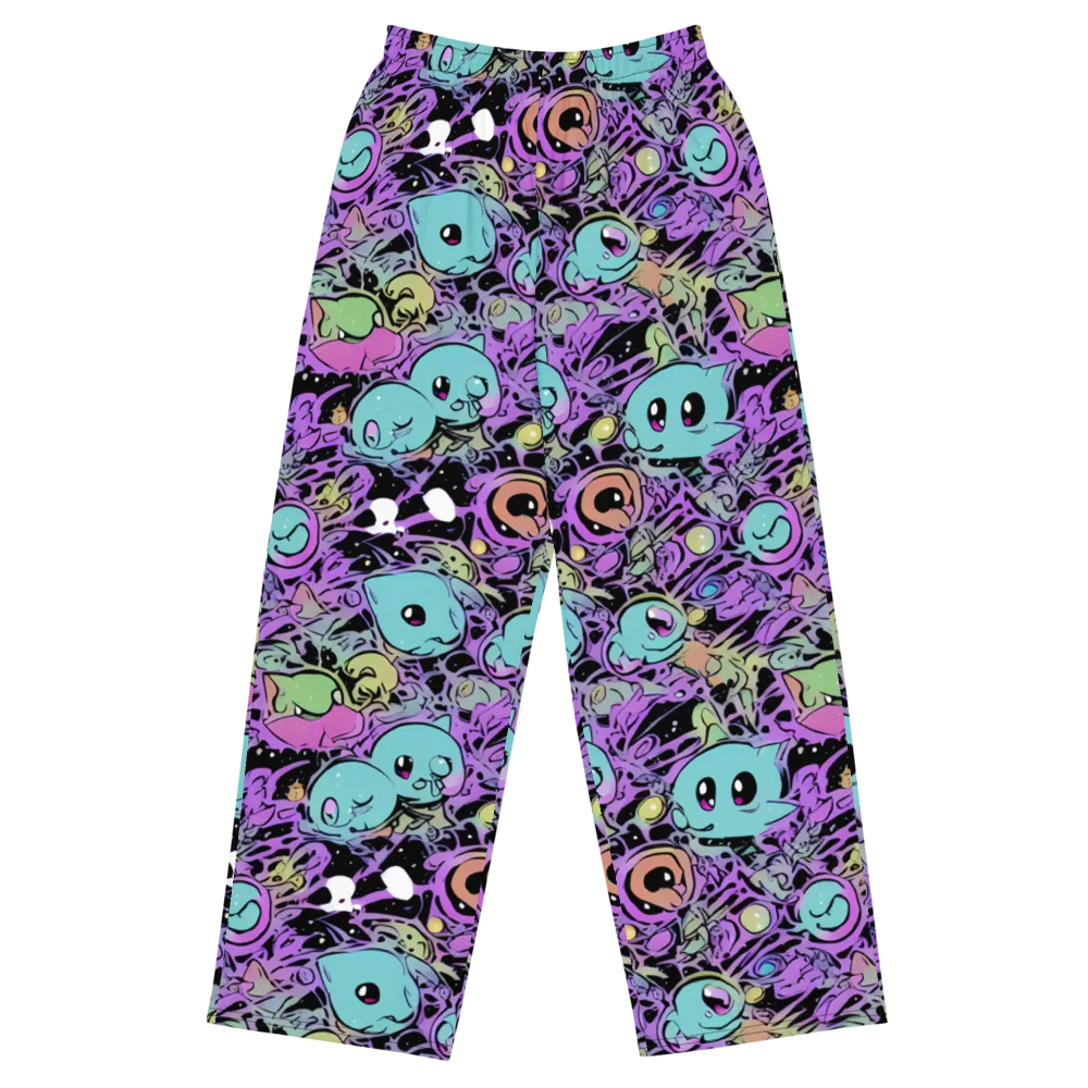 Neon Dreamlings on Wide-Leg Pants — Front