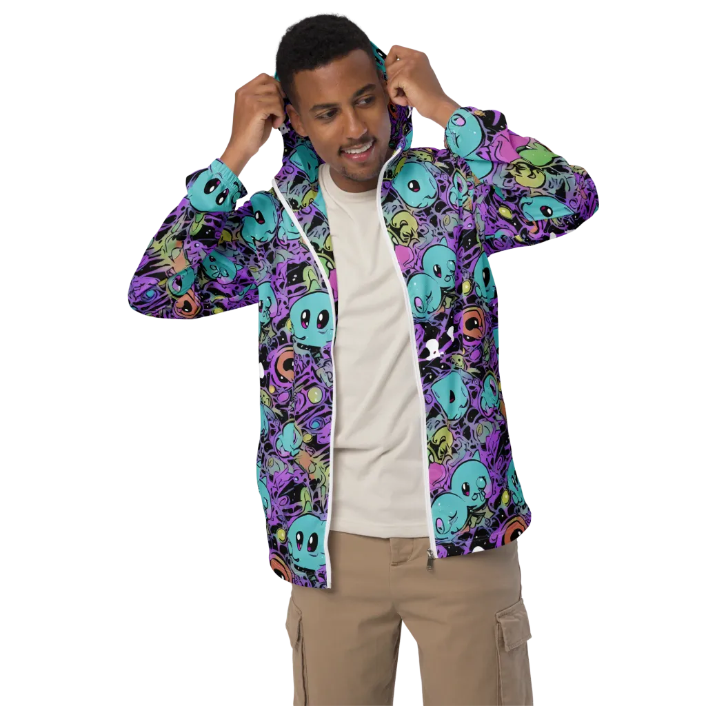 Neon Dreamlings on Men's Windbreaker — Front