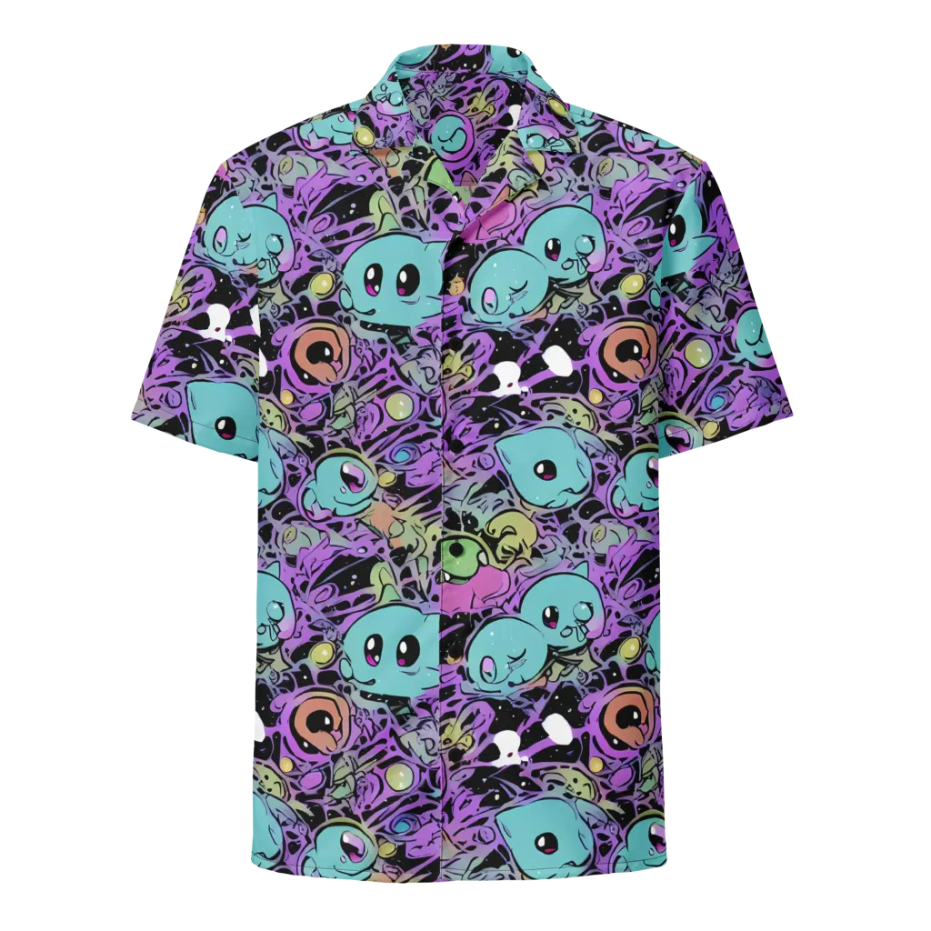 Neon Dreamlings on Button Shirt — Front