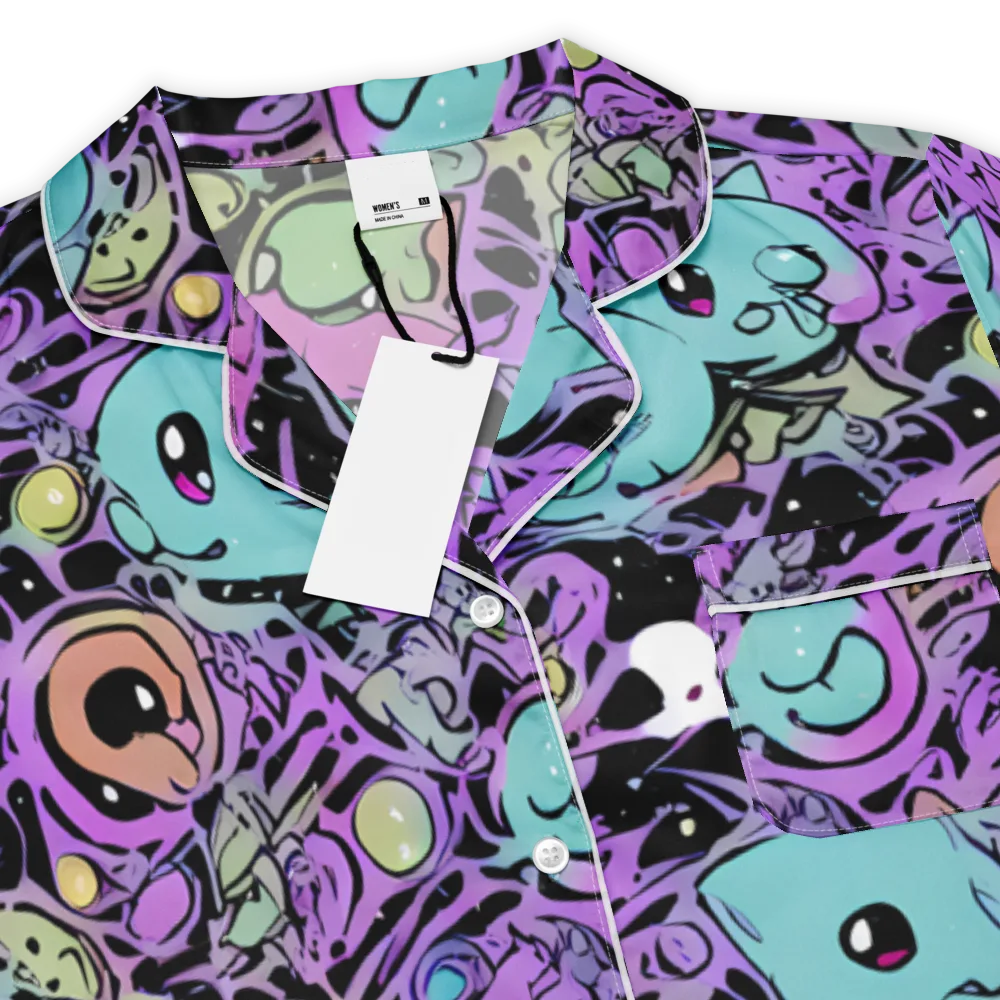 Neon Dreamlings on Women's Short Sleeve Pajama Top — Product details