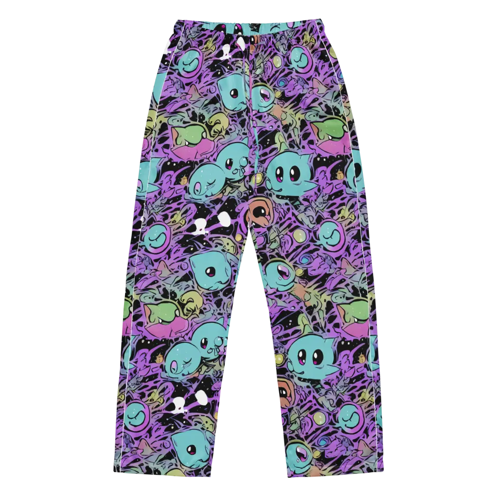 Neon Dreamlings on Women's Pajama Pants — Front