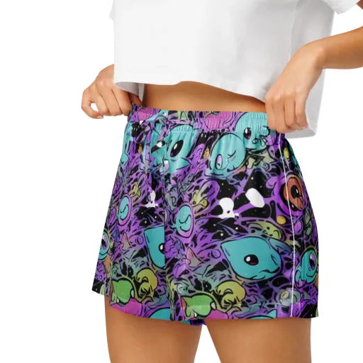 Neon Dreamlings on a Women's Pajama Shorts