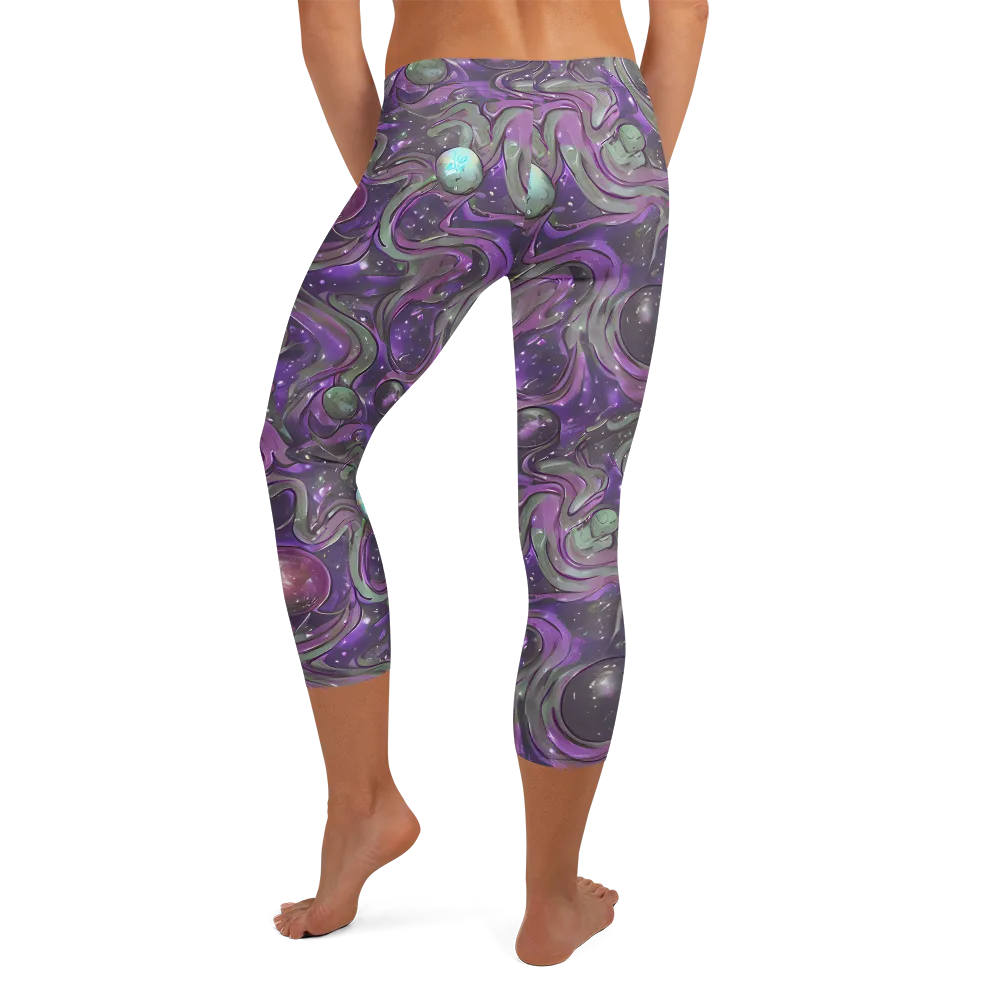 Amethyst Orbit on Capri Leggings — Back