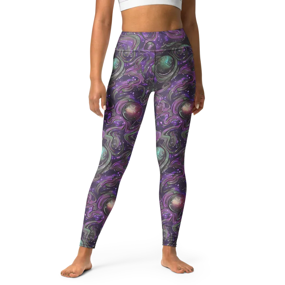 Amethyst Orbit on Yoga Leggings — Front