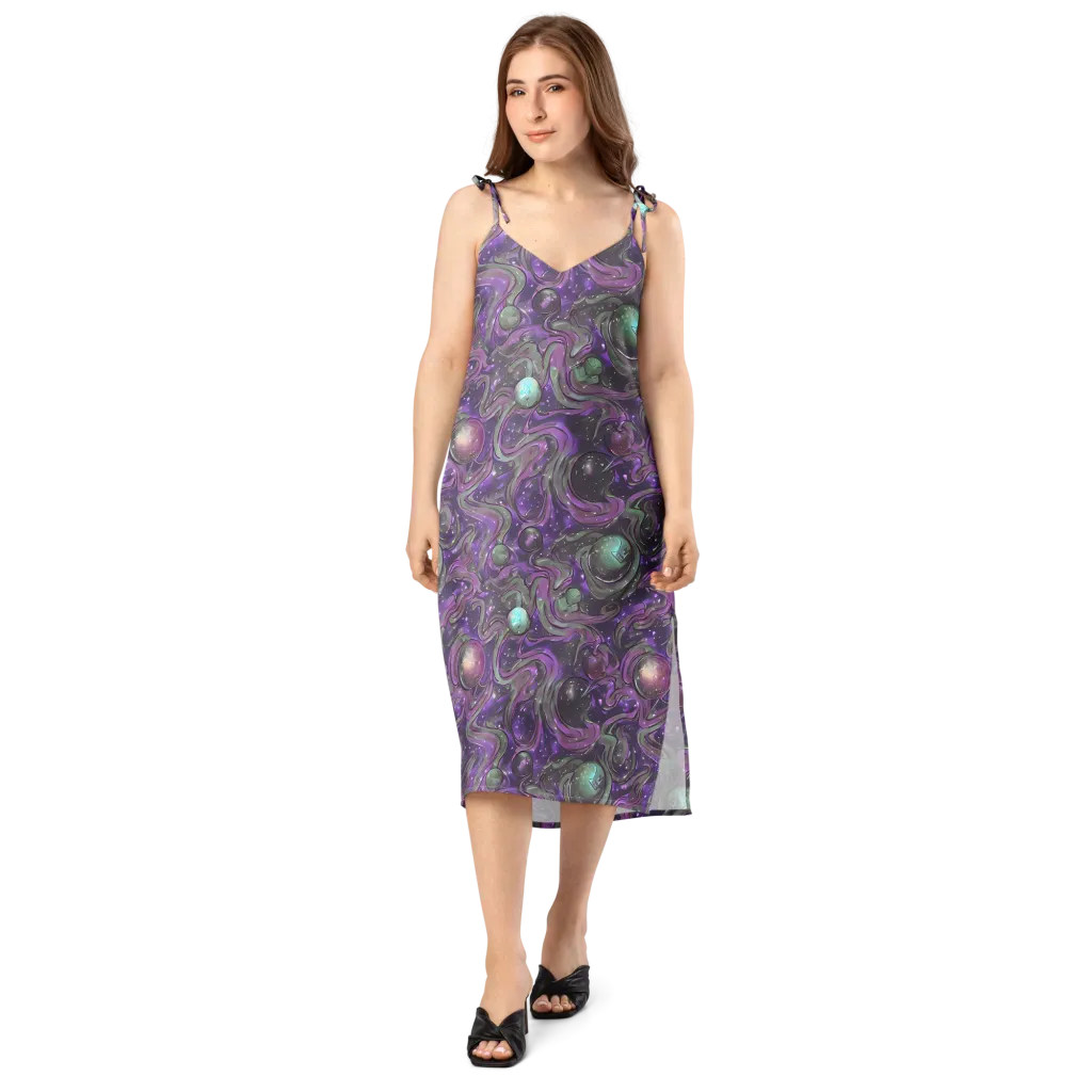 Amethyst Orbit on Slip Dress — Front