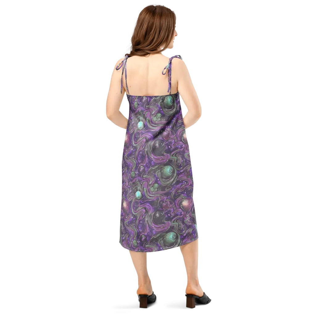 Amethyst Orbit on Slip Dress — Back