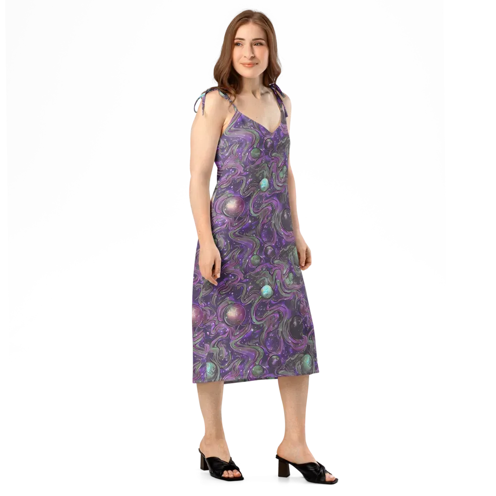 Amethyst Orbit on Slip Dress — Right Front
