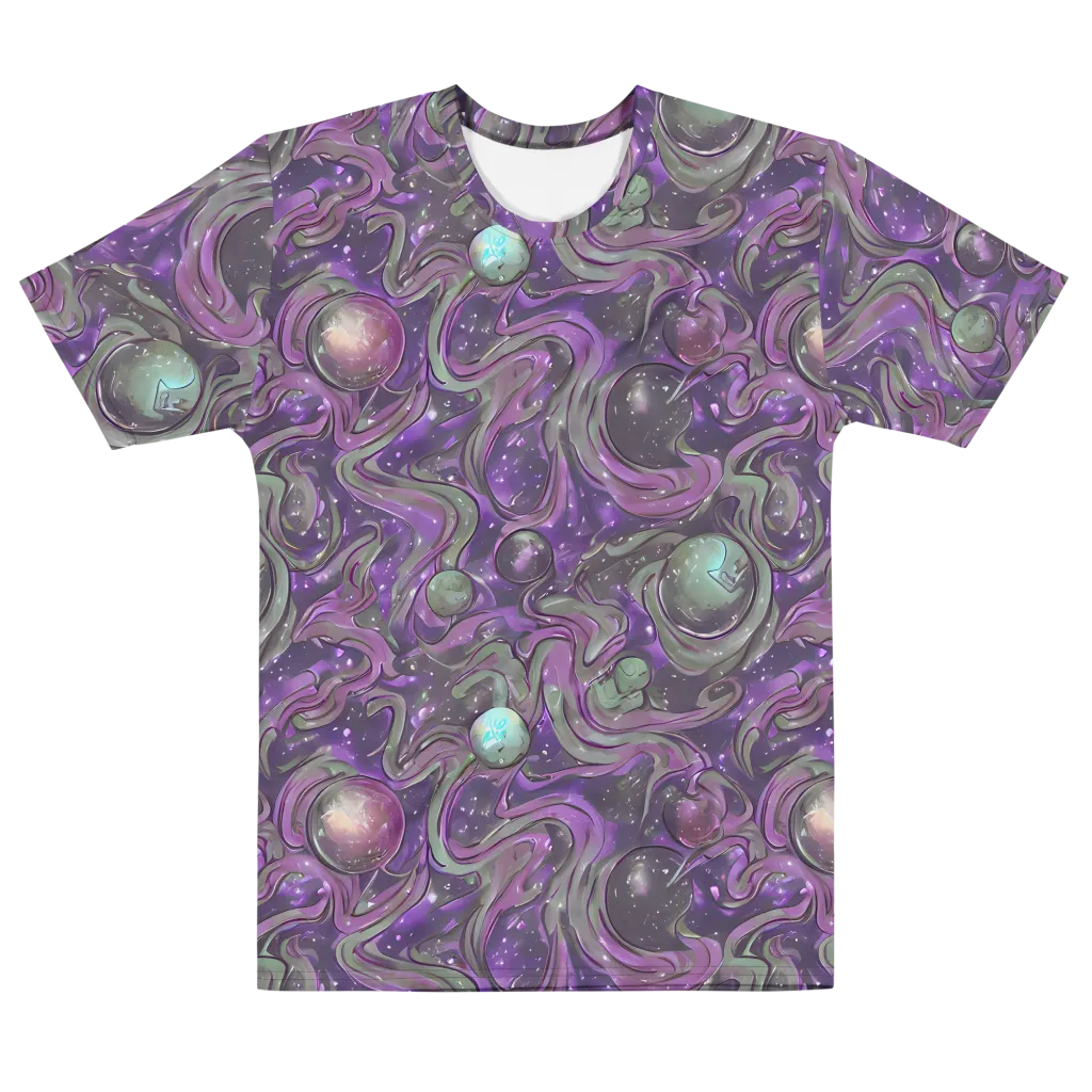 Amethyst Orbit on Men's Cotton Crew Neck T-Shirt — Front