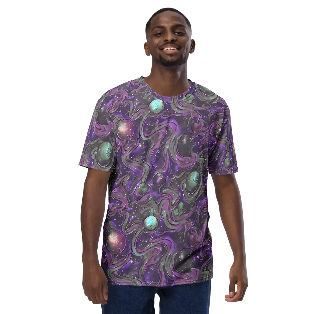 Amethyst Orbit on Men's Crew Neck T-Shirt — Front