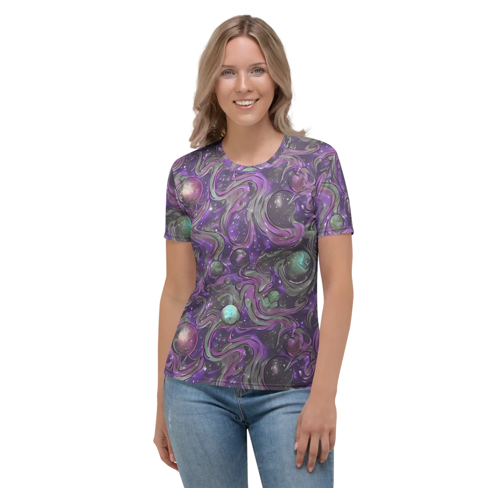 Amethyst Orbit on Women's Crew Neck T-Shirt — Front