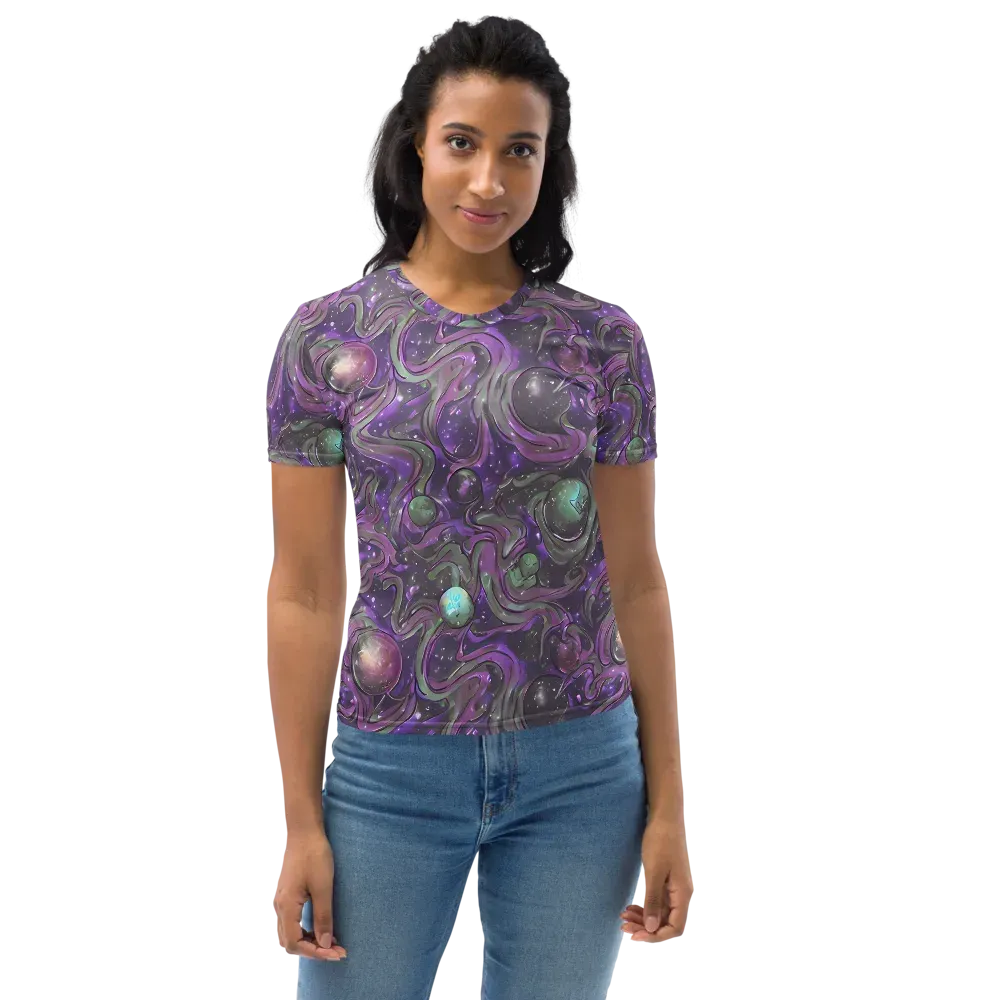 Amethyst Orbit on Women's Crew Neck T-Shirt — Front