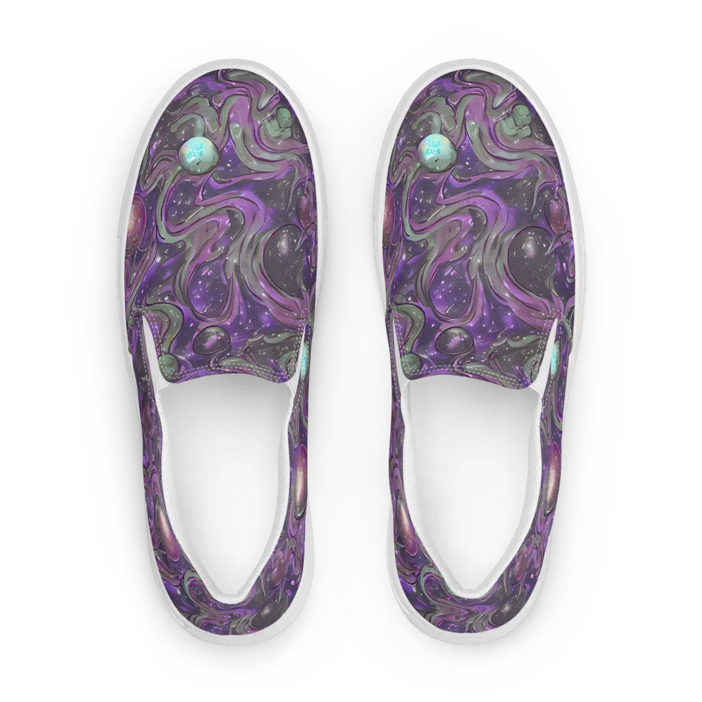 Amethyst Orbit on Men's Slip-On Canvas Shoes — Front