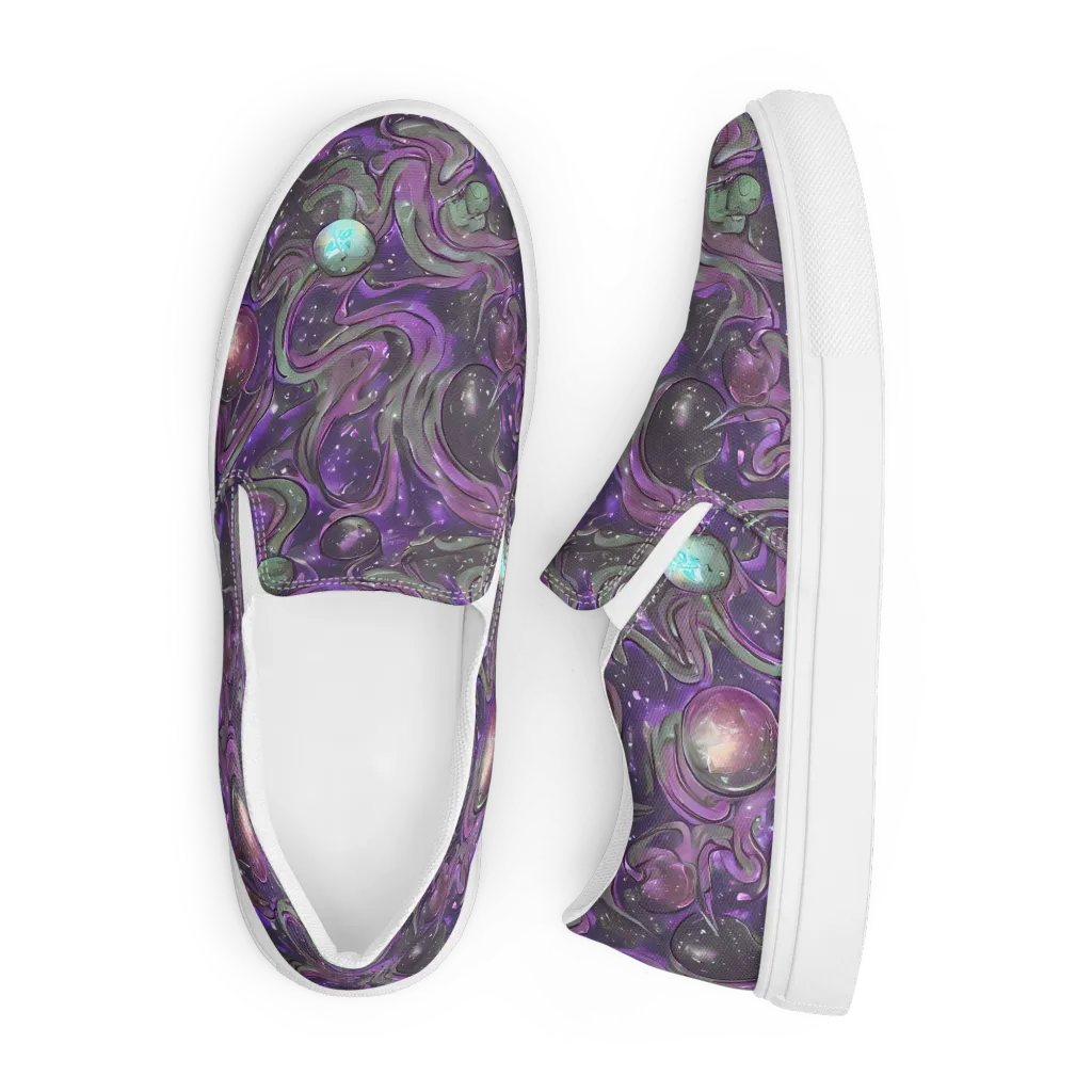 Amethyst Orbit on Men's Slip-On Canvas Shoes — Front