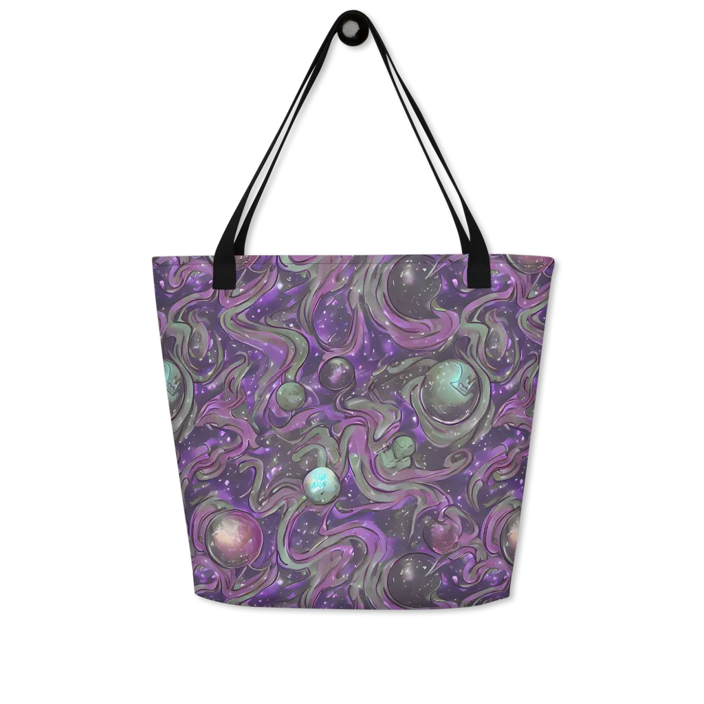 Amethyst Orbit on Large Tote Bag W/ Pocket — Front