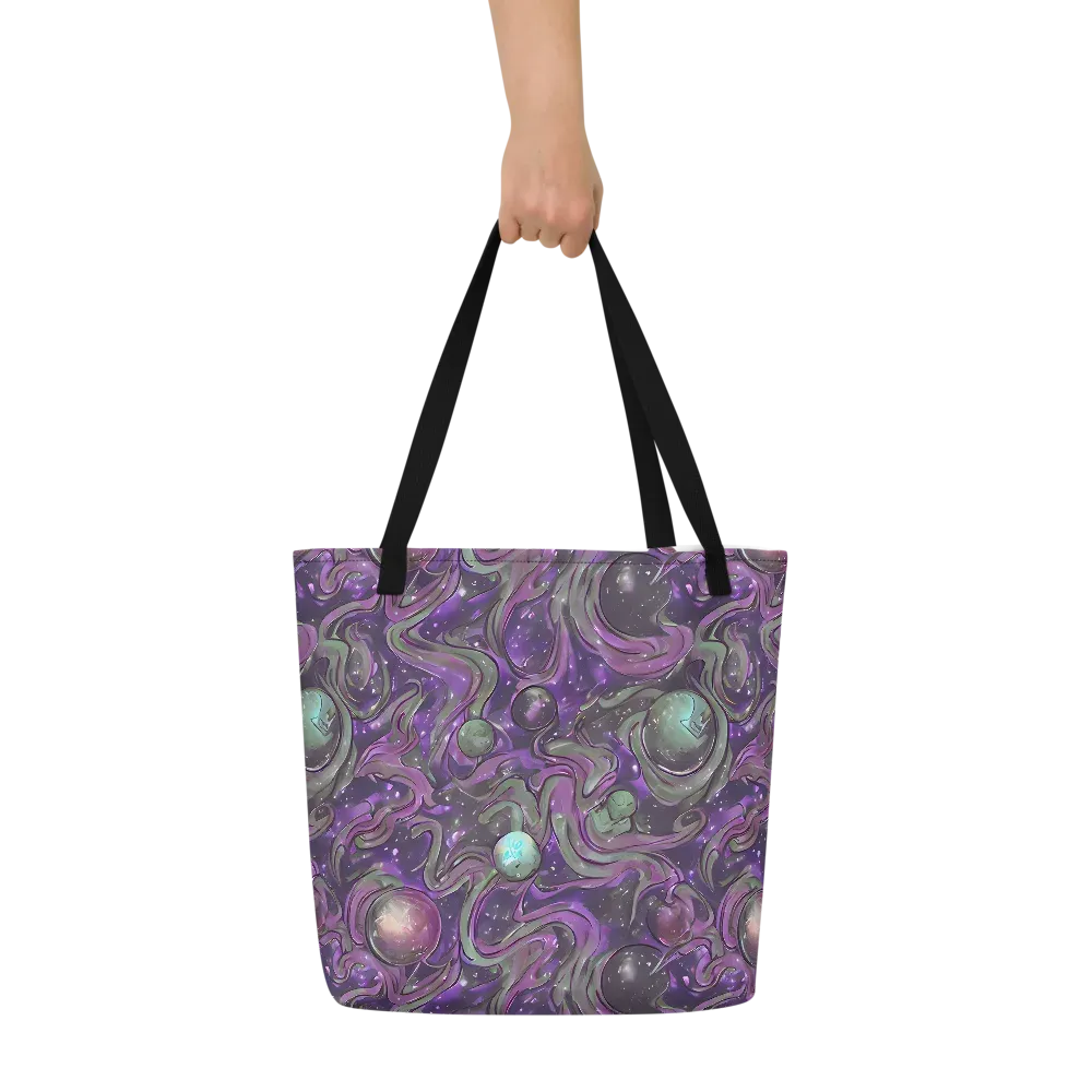 Amethyst Orbit on Large Tote Bag W/ Pocket — Front