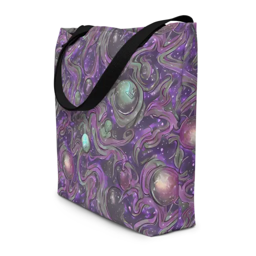Amethyst Orbit on a Large Tote Bag W/ Pocket