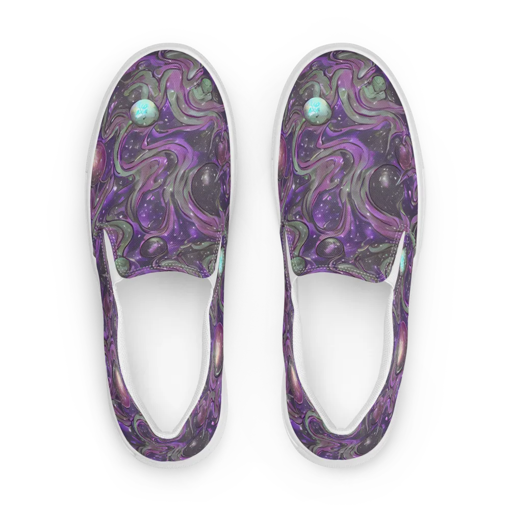 Amethyst Orbit on Women's Slip-On Canvas Shoes — Front