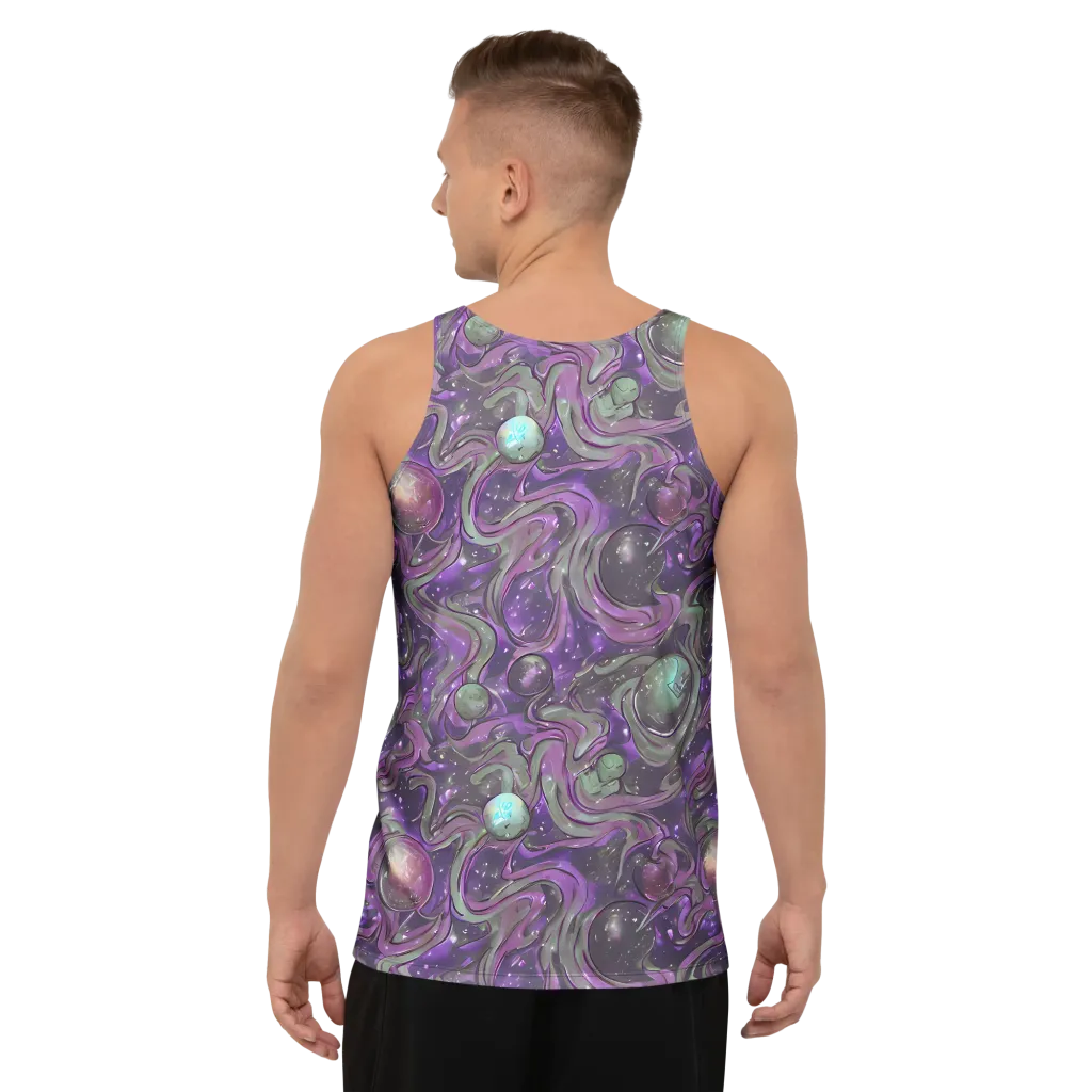 Amethyst Orbit on Men's Tank Top — Back